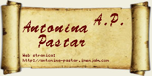 Antonina Paštar vizit kartica